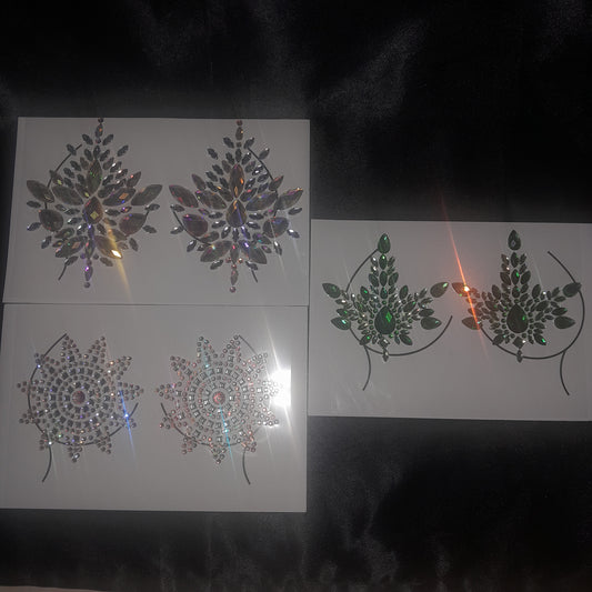 CRYSTAL NIPPLE COVER PASTIES