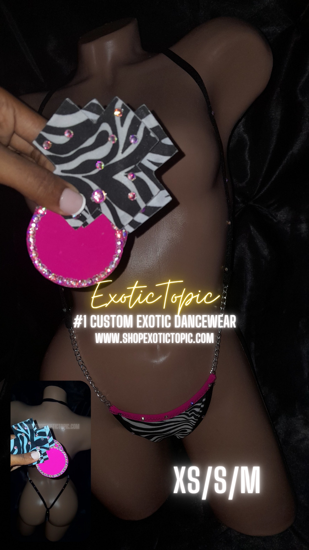 PRETTY (S/M/L) PASTIES AND PANTY SET